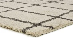 Alfombra interior - shaggy escandinavo - blanco - 160 x 230 cm - ATLAS