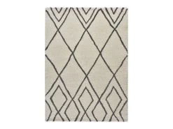 Alfombra interior - shaggy étnico - blanco - 160 x 230 cm - ATLAS