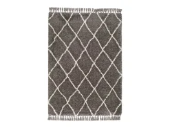 Alfombra interior - shaggy liso - gris - 140 x 200 cm - SAMIRA