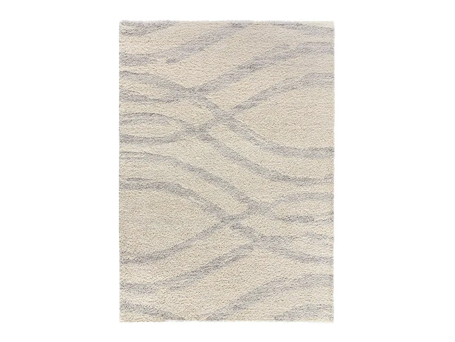 Alfombra interior - shaggy escandinavo - plata - 160 x 230 cm - HELIA