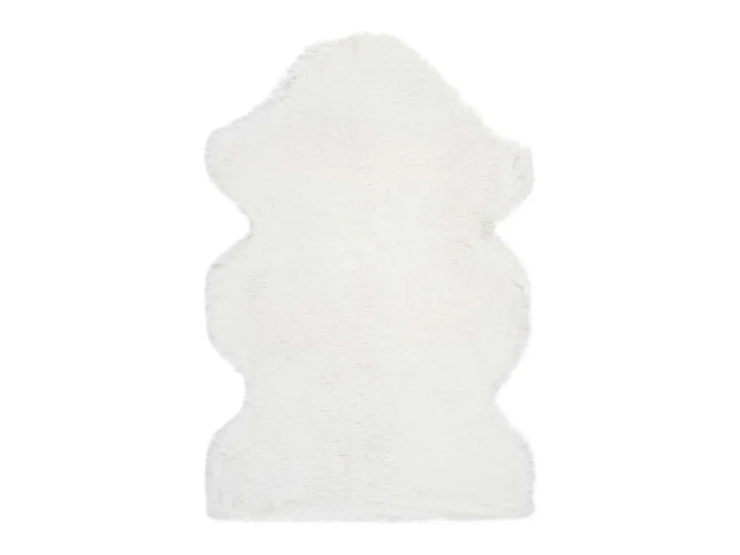 Alfombra interior - shaggy liso - blanco - 60 x 90 cm - FOX