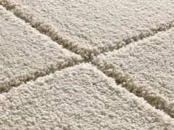 Alfombra interior - shaggy - blanco - 80 x 150 cm - MOLIER