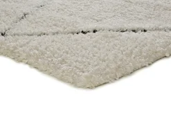Alfombra interior - shaggy - crema - 60 x 120 cm - ATESA