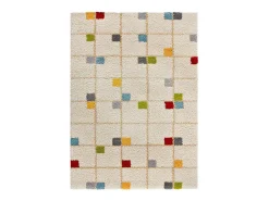 Alfombra interior - shaggy geométrico - multicolor - 80 x 150 cm - BREMEN