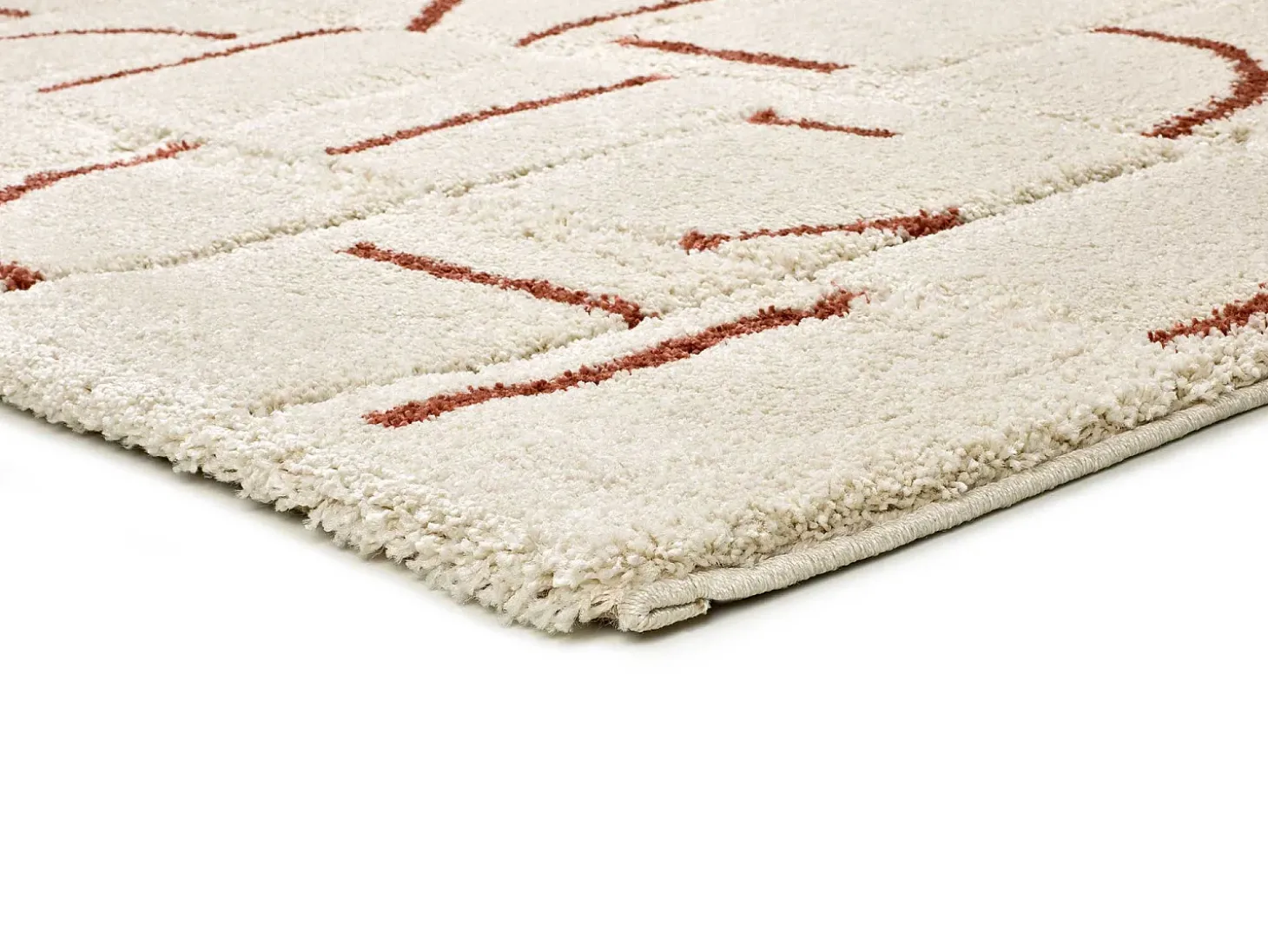 Alfombra interior - shaggy geométrico - caldera - 80 x 150 cm - BRENDA