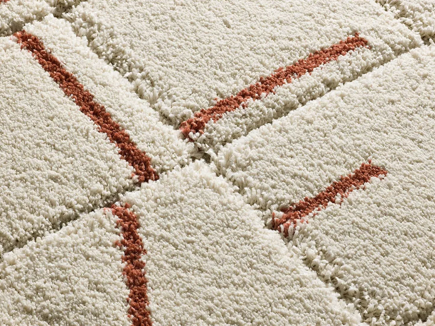 Alfombra interior - shaggy geométrico - caldera - 80 x 150 cm - BRENDA