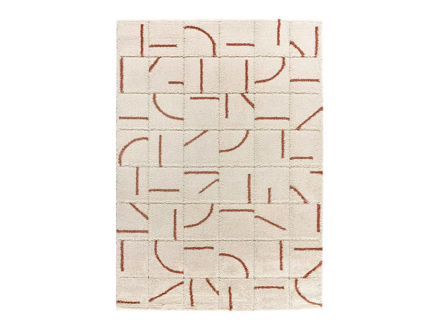 Alfombra interior - shaggy geométrico - caldera - 80 x 150 cm - BRENDA