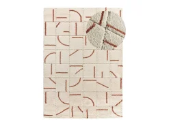 Alfombra interior - shaggy geométrico - caldera - 80 x 150 cm - BRENDA