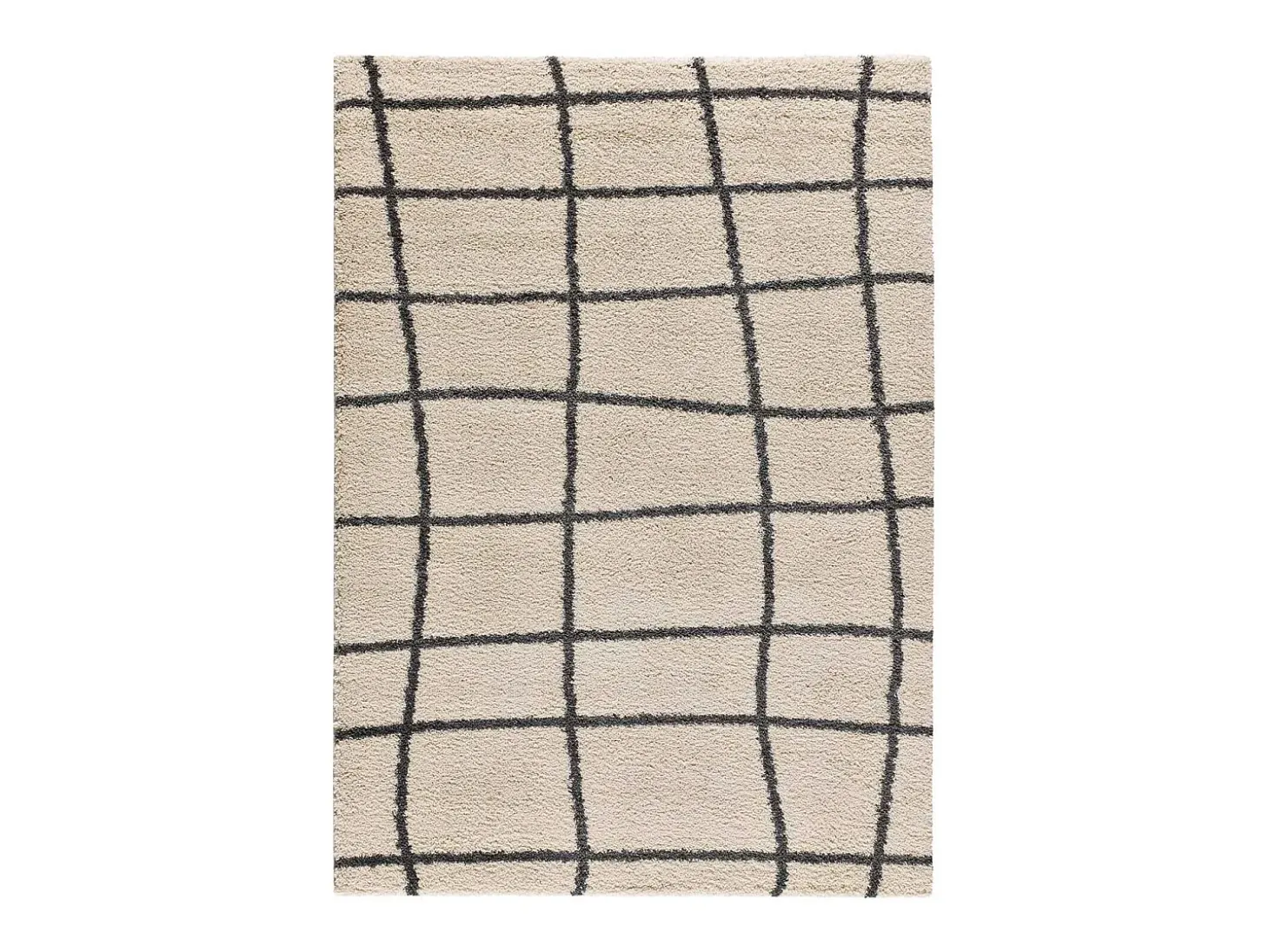 Alfombra interior - shaggy escandinavo - blanco - 133 x 190 cm - ATLAS
