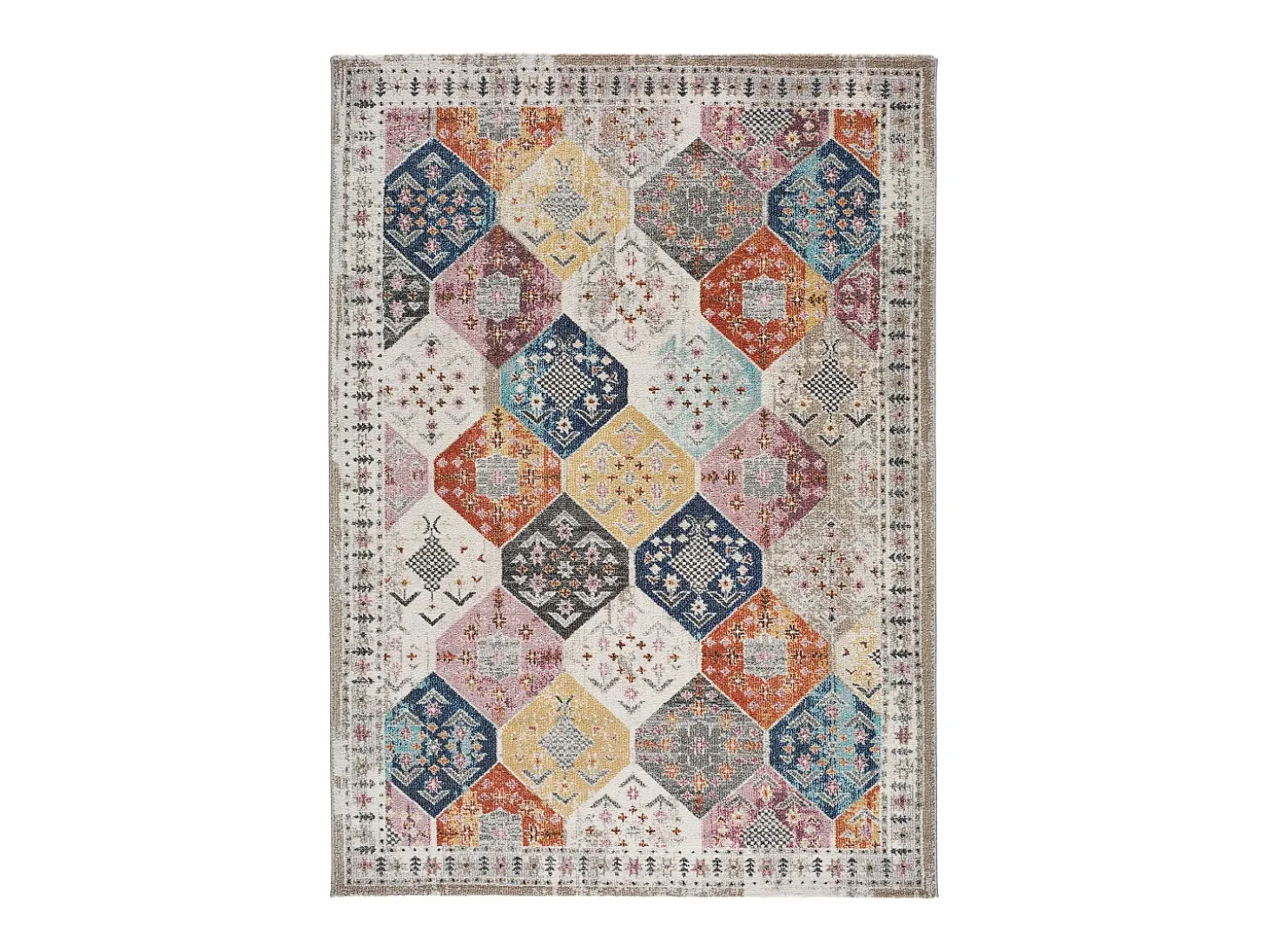 Alfombra interior - étnico - multicolor - 200 x 290 cm - MIRVA
