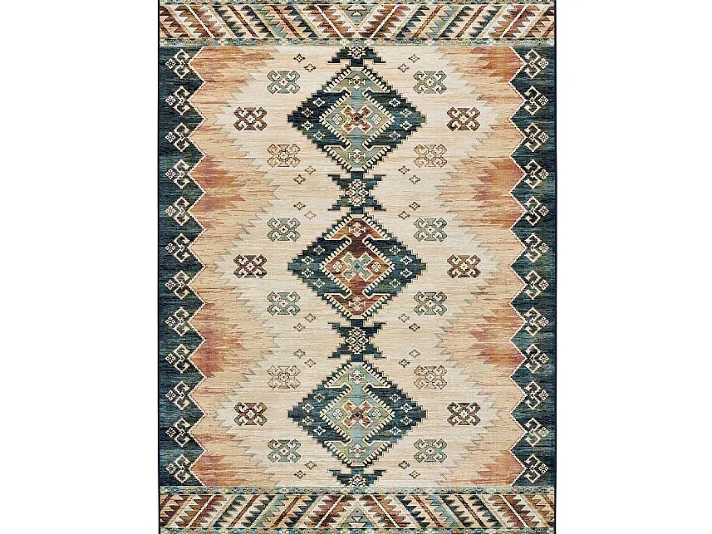 Alfombra interior - étnico - multicolor - 95 x 140 cm - ANTALIA
