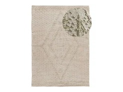 Alfombra interior - étnico con relieve - crema - 80 x 120 cm - PAMUK