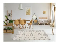 Alfombra interior - étnico - blanco - 160 x 230 cm - MALIKA