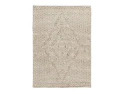 Alfombra interior - étnico con relieve - crema - 120 x 170 cm - PAMUK
