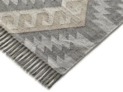Alfombra interior - étnico - gris - 160 x 230 cm - CHANDIA