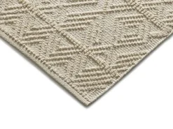 Alfombra interior - étnico con relieve - crema - 120 x 170 cm - PAMUK