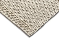 Alfombra interior - étnico con relieve - crema - 60 x 90 cm - PAMUK