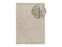 Alfombra interior - étnico con relieve - crema - 60 x 90 cm - PAMUK