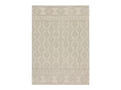 Alfombra interior - étnico con relieve - crema - 80 x 120 cm - PAMUK