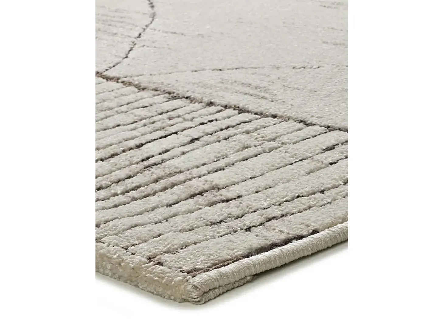 Alfombra interior - étnico - crema / marrón - 80 x 120 cm - CERES