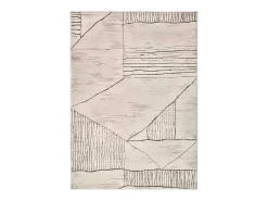 Alfombra interior - étnico - crema / marrón - 80 x 120 cm - CERES