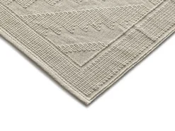 Alfombra interior - étnico con relieve - crema - 80 x 120 cm - PAMUK