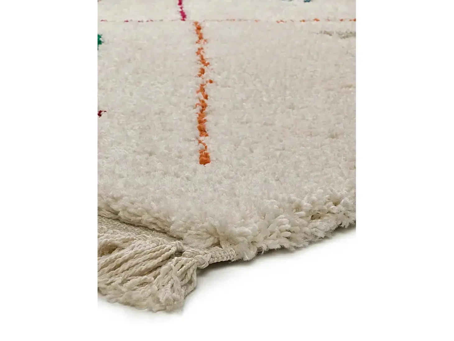 Alfombra interior - étnico - blanco - 80 x 150 cm - YEBEL