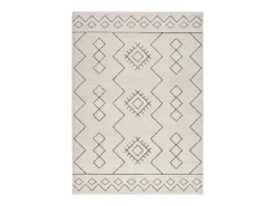 Alfombra interior - étnico - blanco - 80 x 150 cm - MALIKA