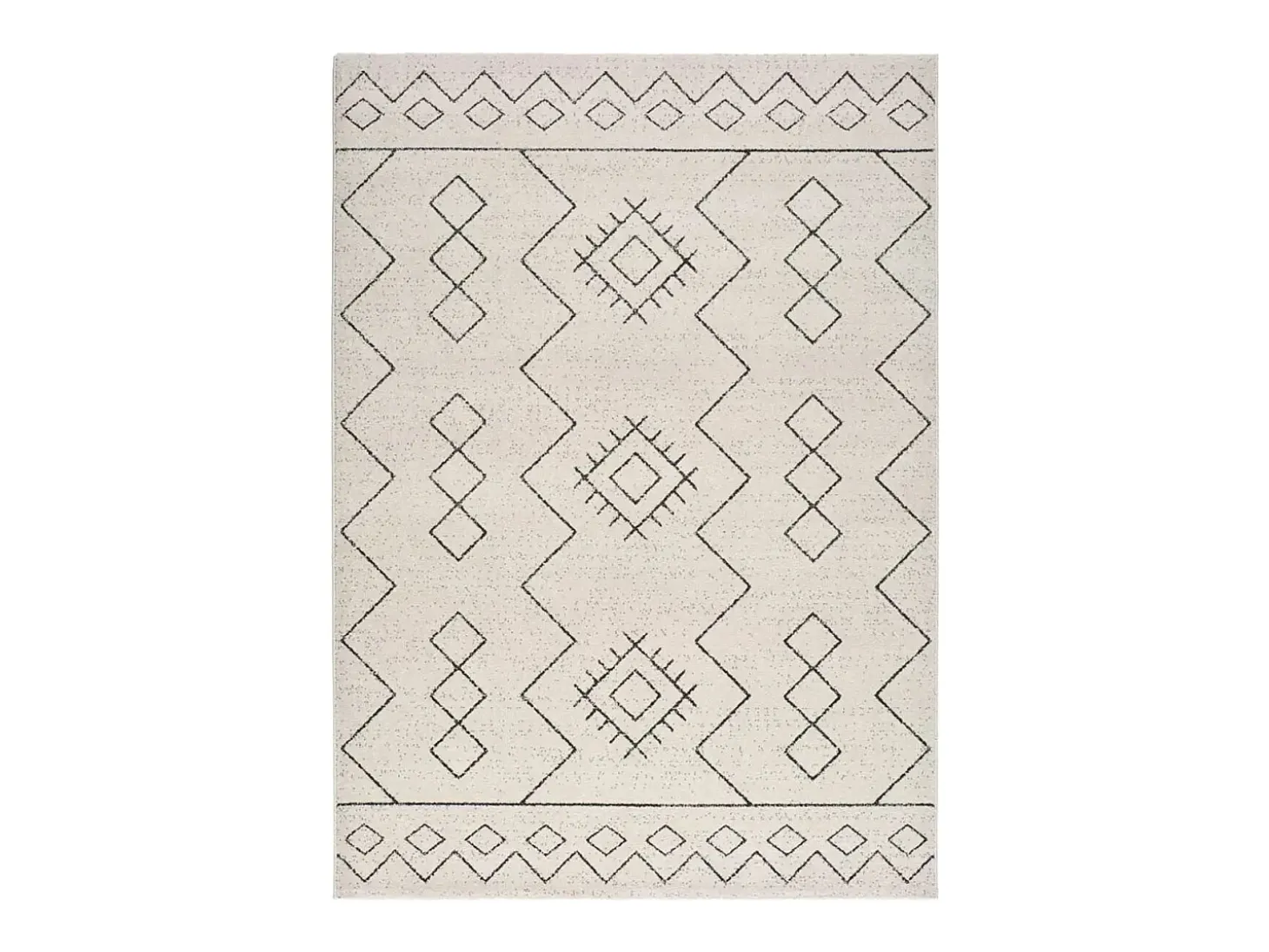 Alfombra interior - étnico - blanco - 80 x 150 cm - MALIKA