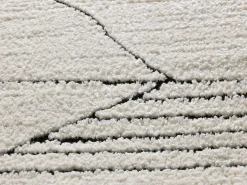 Alfombra interior - étnico con relieve - blanco - 160 x 230 cm - TURIN