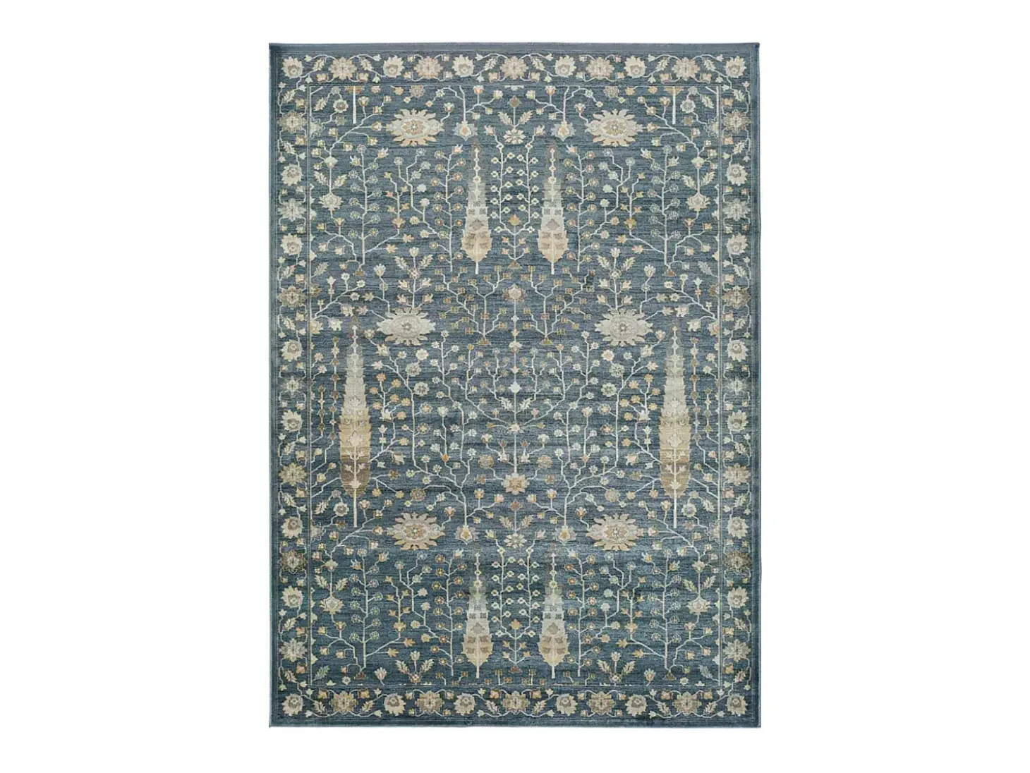 Alfombra interior - vintage - azul - 120 x 170 cm - VINTAGE