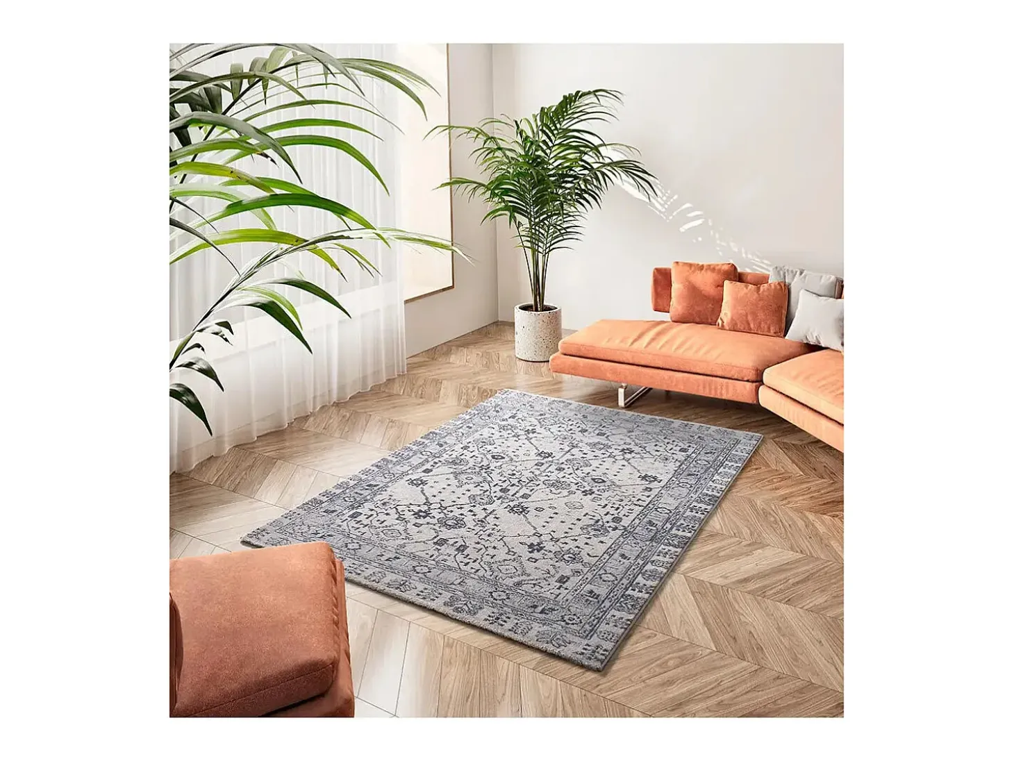 Alfombra interior - vintage - azul - 160 x 230 cm - SIROCO