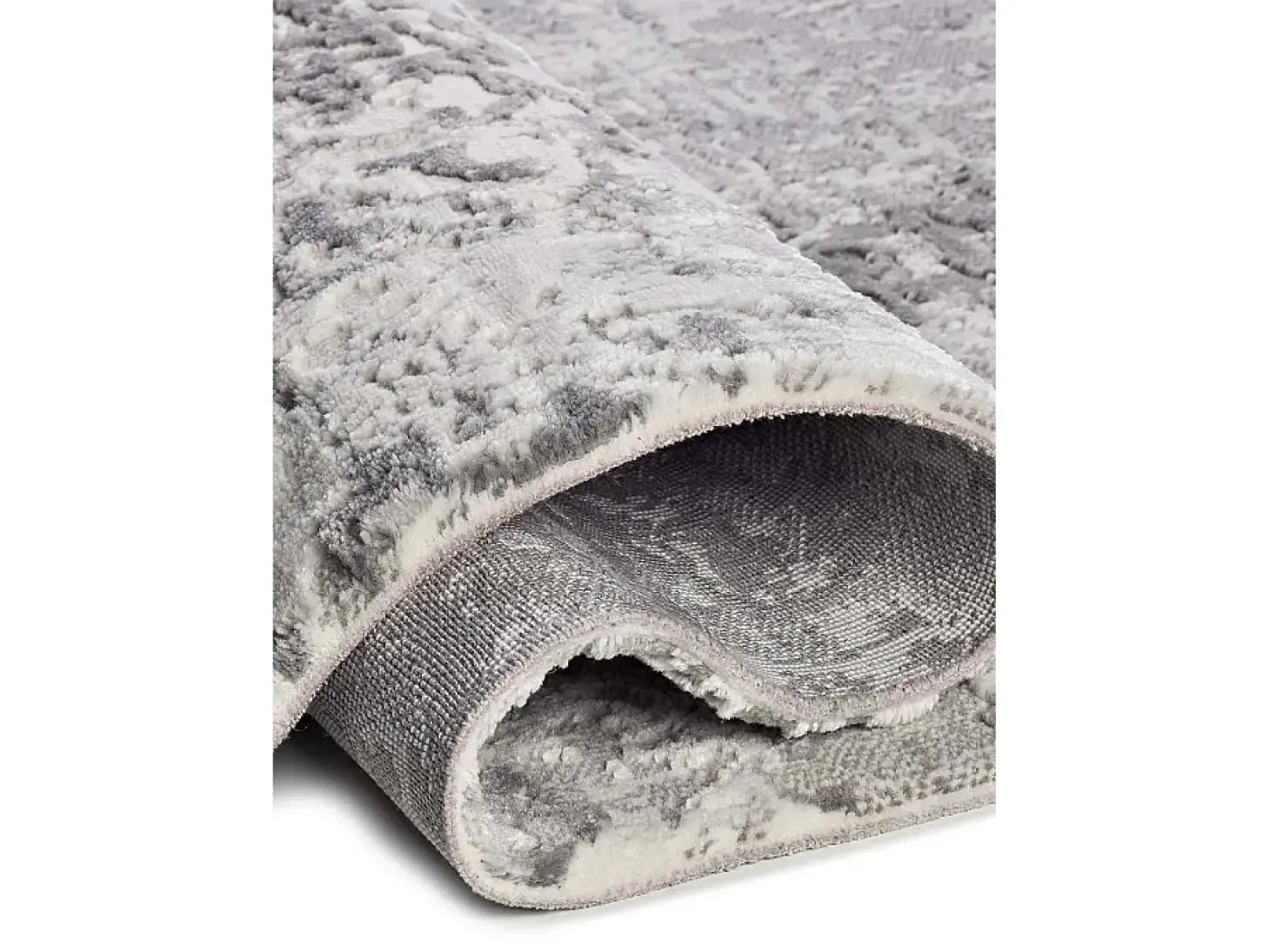 Alfombra interior - abstracto con relieve - gris - 154 x 230 cm - ORIS