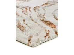 Alfombra interior - abstracto con relieve - beige / caldera - 154 x 230 cm - KEOPS