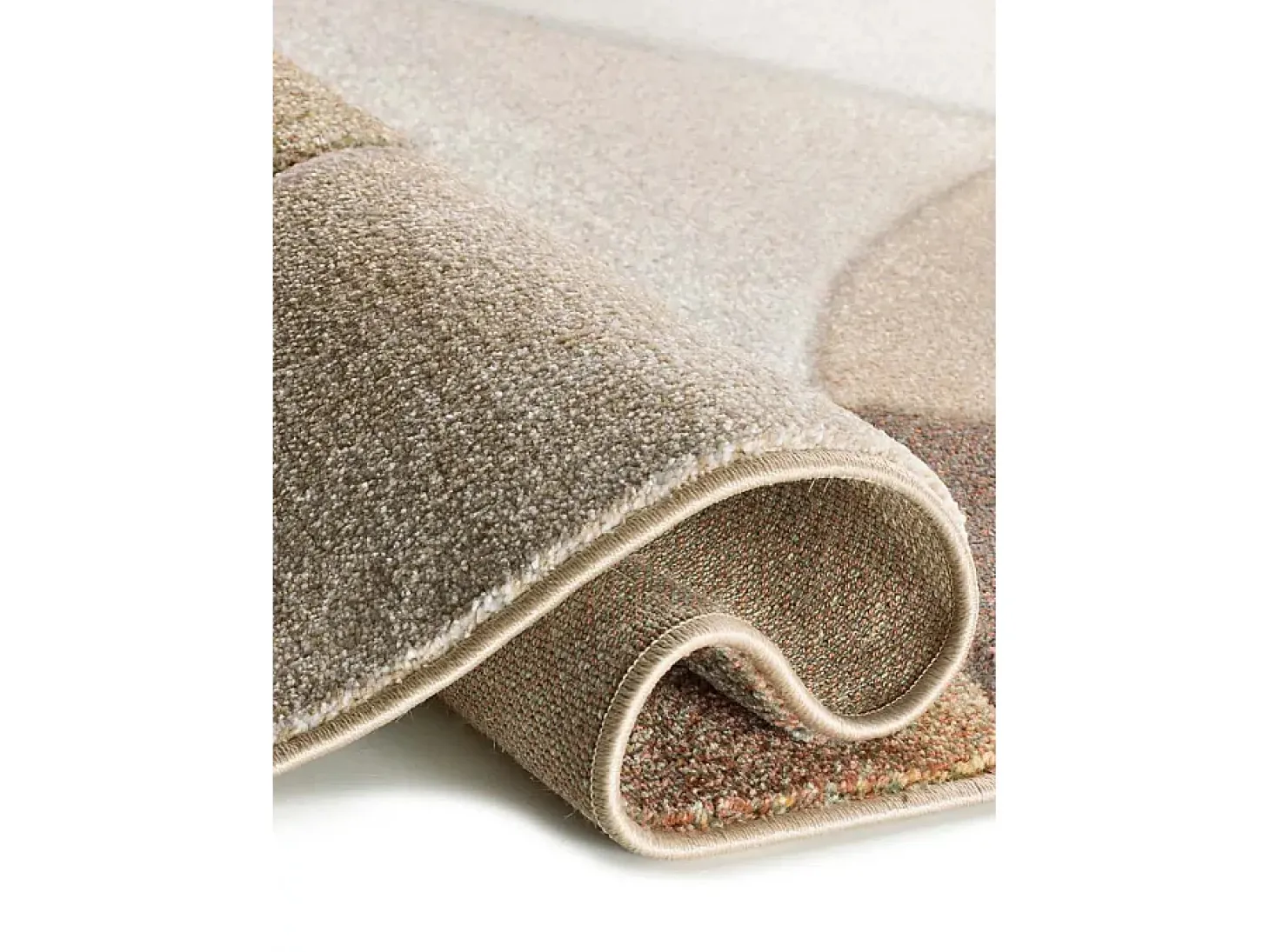 Alfombra interior - abstracto - terracota / beige - 140 x 200 cm - BADET