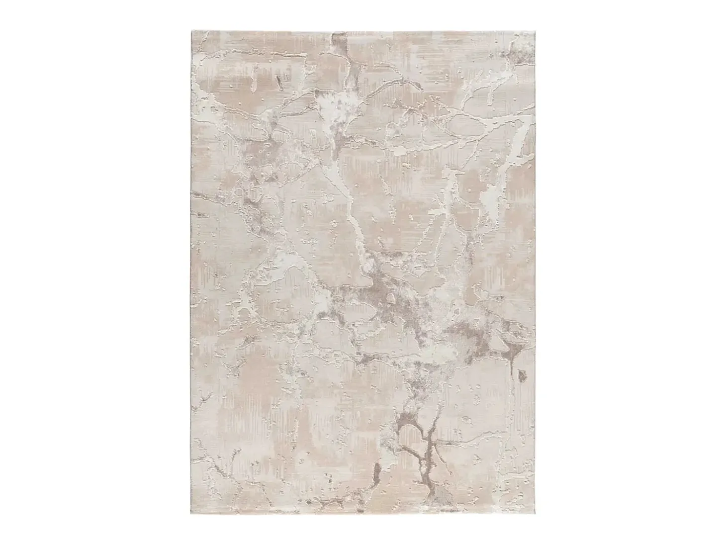 Alfombra interior - efecto marmol con relieve - beige - 154 x 230 cm - ORIS