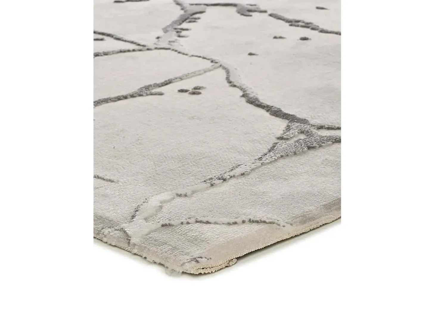 Alfombra interior - efecto marmol con relieve - gris - 77 x 150 cm - ORIS