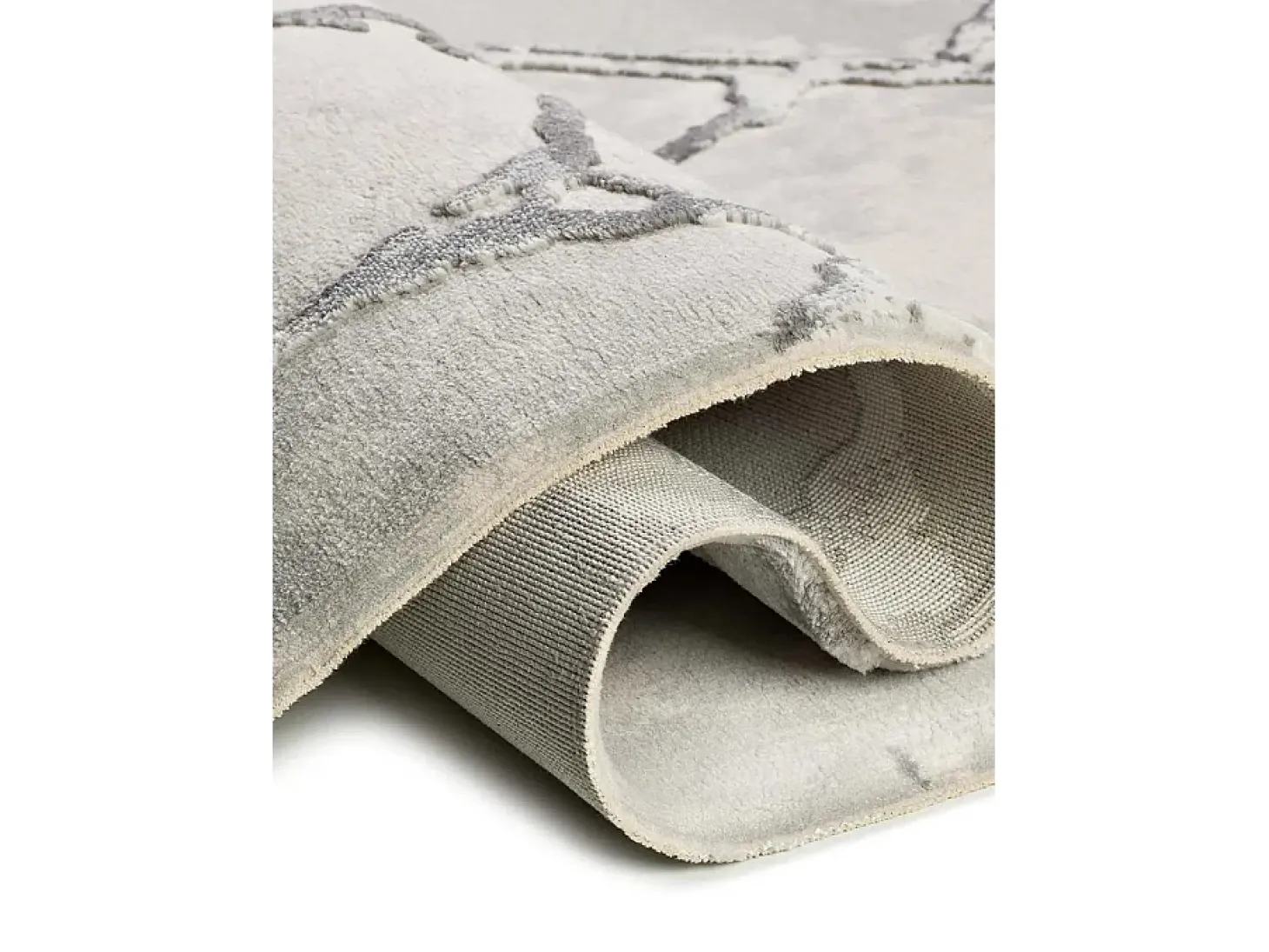 Alfombra interior - efecto marmol con relieve - gris - 192 x 290 cm - ORIS