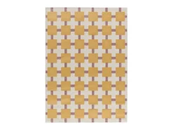 Alfombra interior - geométrico - mostaza / rosa - 160 x 230 cm - FLASHY