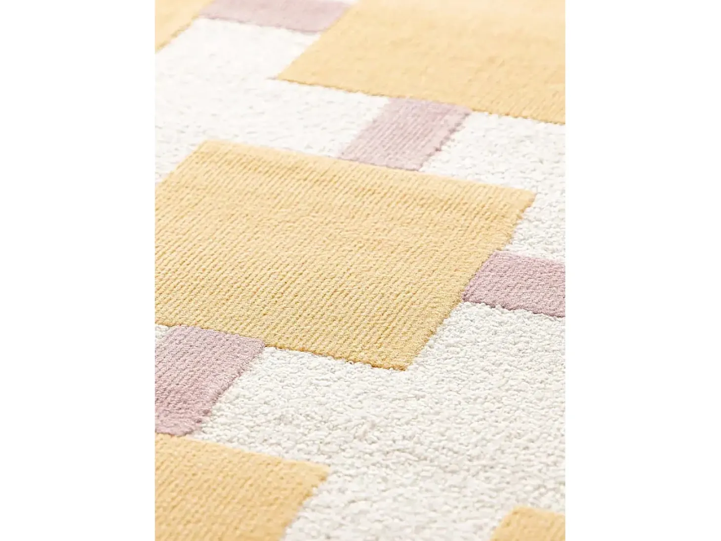 Alfombra interior - geométrico - mostaza / rosa - 160 x 230 cm - FLASHY