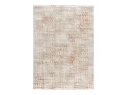 Alfombra interior - geométrico con relieve - beige / caldera - 192 x 290 cm - KEOPS