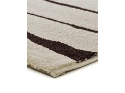 Alfombra interior - moderno - blanco / negro - 160 x 230 cm - RETRO
