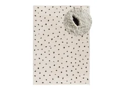 Alfombra interior - shaggy escandinavo - blanco - 120 x 170 cm - ATESA