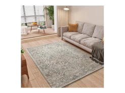 Alfombra interior - vintage con relieve - multicolor - 77 x 150 cm - KEOPS