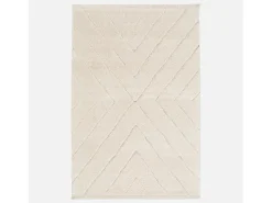 Alfombra interior con ligeros relieves crema
