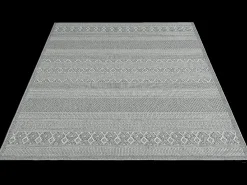 Alfombra interior exterior moderna - Gris - 80 x 150 cm - CALGARY