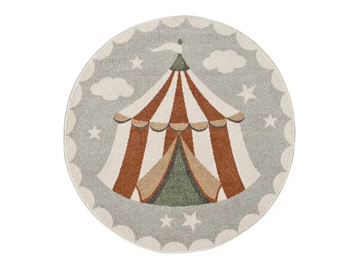 Alfombra interior redonda - infantil circo - gris - diam.120 cm - BEATS