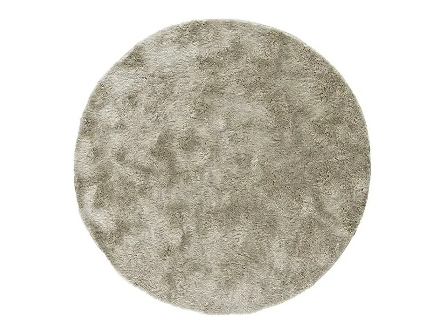 Alfombra interior redonda - shaggy uni - piedra - diam.120 cm - ROMA
