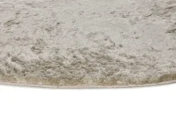Alfombra interior redonda - shaggy uni - piedra - diam.120 cm - ROMA