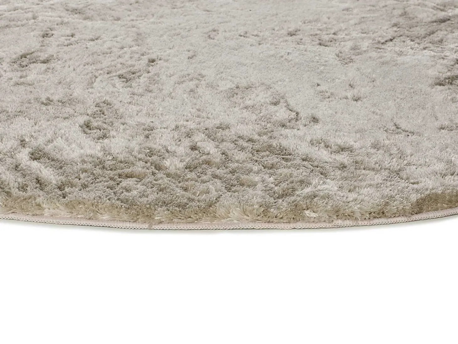Alfombra interior redonda - shaggy uni - piedra - diam.120 cm - ROMA